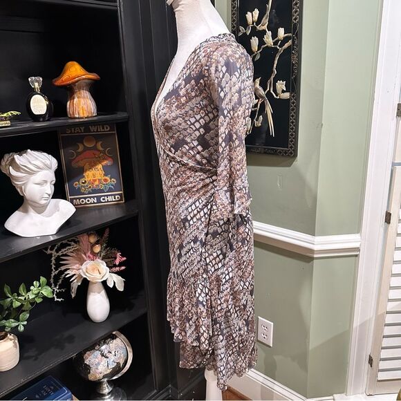 Anthropologies Weston Wear Snakeskin Print Wrap Dress – Size M - Picture 3 of 8